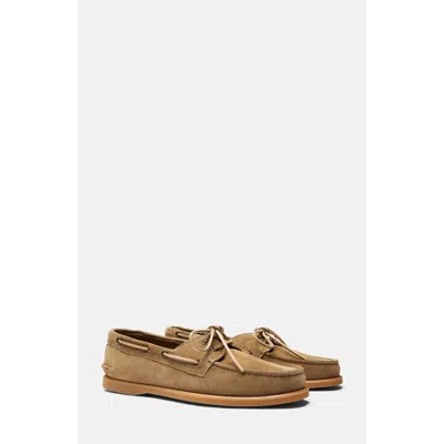 Scarosso Morgan Round-toe Lace-up Boat Shoes In Brown