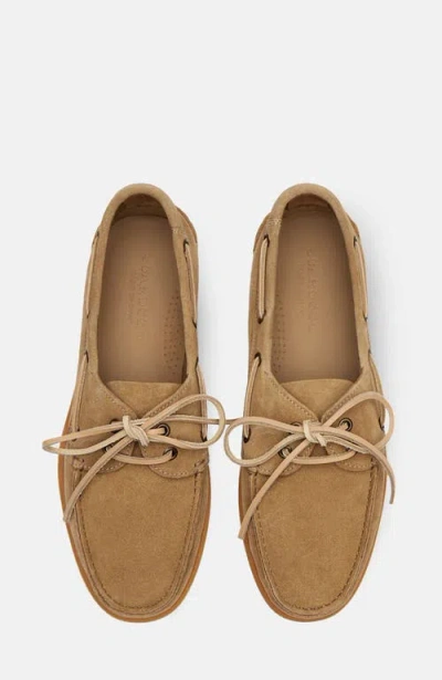 Scarosso Morgan Round-toe Lace-up Boat Shoes In Brown
