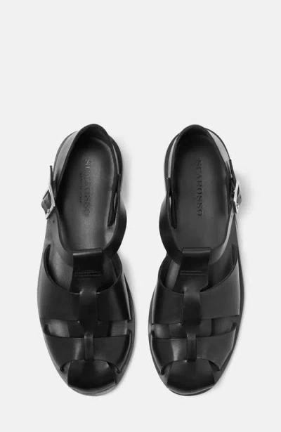 Scarosso Apollo Buckle-fastened Sandals In Black