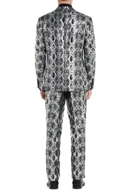 Opposuits Silver Snake Slim Fit Two-piece Suit & Tie Set