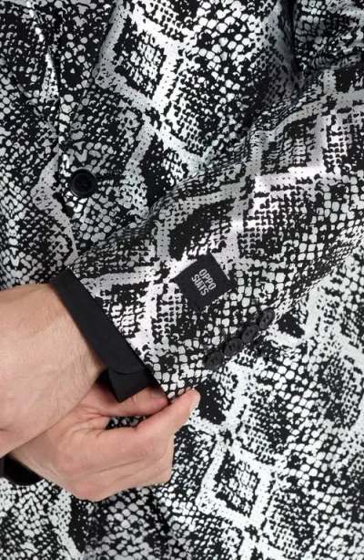 Opposuits Silver Snake Slim Fit Two-piece Suit & Tie Set