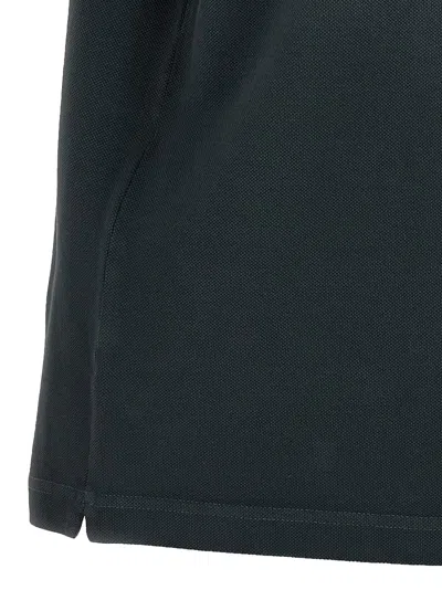 Alexander Mcqueen Faded Effect Black Polo Shirt In Cotton In Gray