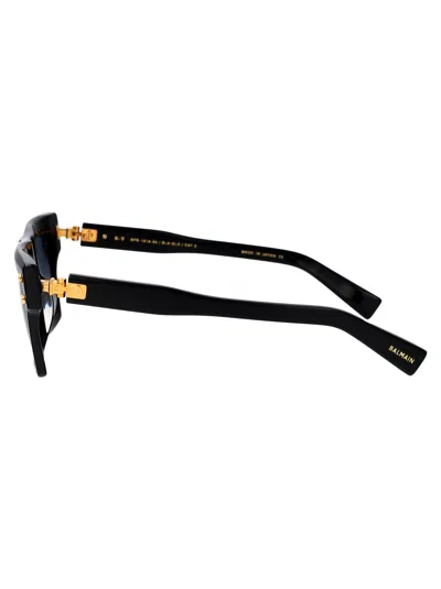 BALMAIN BALMAIN BLACK ACETATE SUNGLASSES 