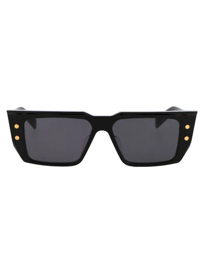 Balmain Blck Acetate Sunglasses