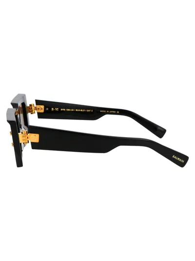 Balmain Blck Acetate Sunglasses