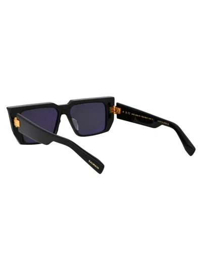 Balmain Blck Acetate Sunglasses