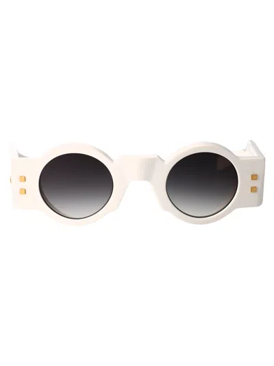 Balmain Wht Acetate Sunglasses In White
