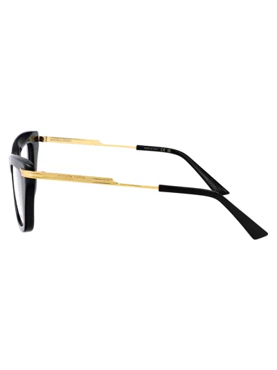 Bottega Veneta Bv1370o Linea Ribbon 001 Black Gold Glasses