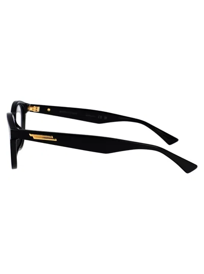Bottega Veneta Green-gold-transparent Metal Glasses