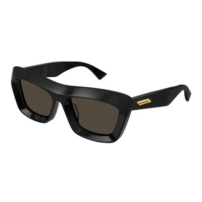 Bottega Veneta Beveled Acetate Rectangle Sunglasses