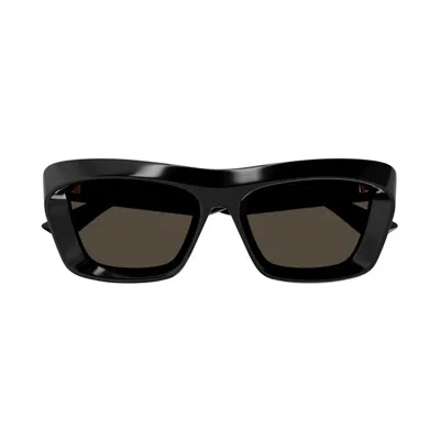 Bottega Veneta Beveled Acetate Rectangle Sunglasses