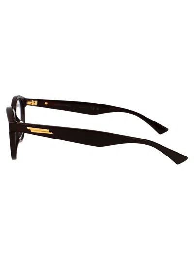 Bottega Veneta Green-gold-transparent Metal Glasses