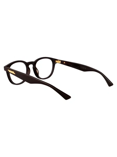 Bottega Veneta Green-gold-transparent Metal Glasses