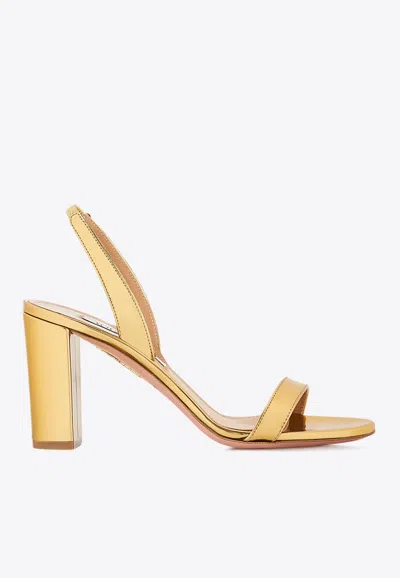 Aquazzura So Nude Sandals 85mm Soft Gold
