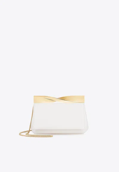 Aquazzura Mini Twist Nappa Leather Clutch