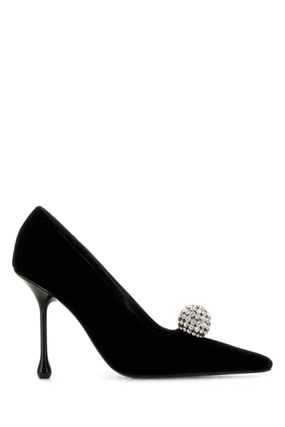 Jimmy Choo Orb 50 Crystal-embellished Velvet Pumps