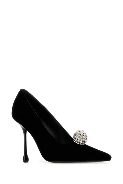 Jimmy Choo Orb 50 Crystal-embellished Velvet Pumps