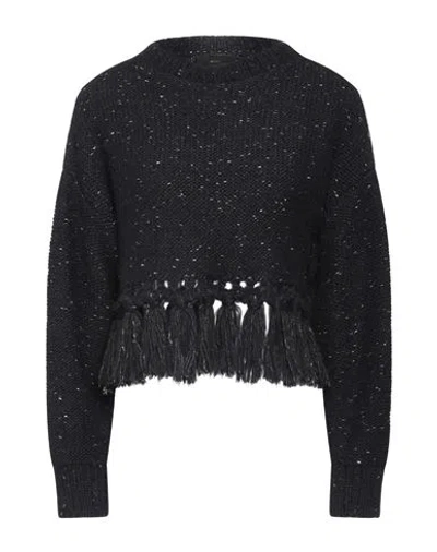 Alanui Woman Sweater Midnight Blue Size S Alpaca Wool, Polyamide, Viscose, Wool, Polyester