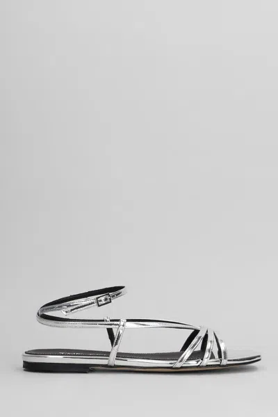 The Seller Flats In Silver Leather