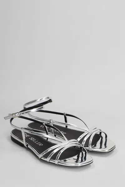 The Seller Flats In Silver Leather