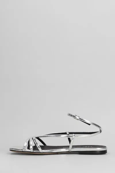 The Seller Flats In Silver Leather