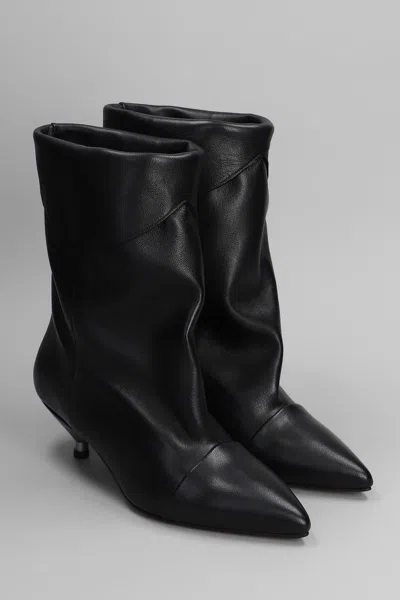 Gisel Moire Ariana Low Heels Ankle Boots