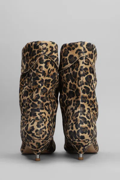 Gisel Moire Miriam Low Heels Ankle Boots