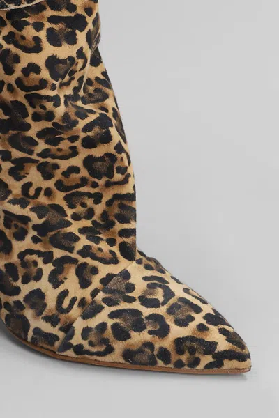 Gisel Moire Miriam Low Heels Ankle Boots