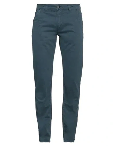 Barmas Man Pants Midnight Blue Size 34 Cotton, Elastane