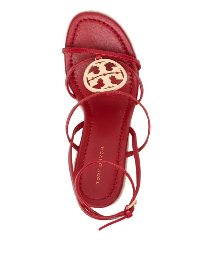 Tory Burch Capri Miller Espadrille Wedge In Red