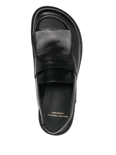 Officine Creative Slingback Loafers In Black