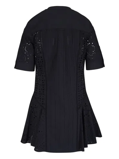 Veronica Beard Dara Embroidered Cotton Mini Dress