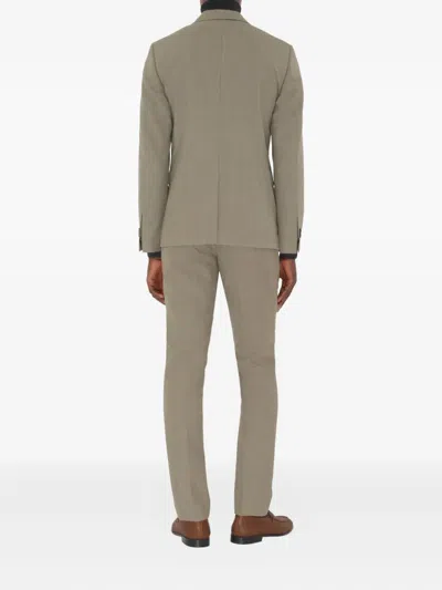 Burberry Wool Tailored Jacket In Olive Drab