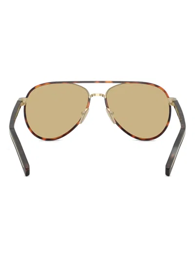 Prada Womens Gold Pr B57s Pilot-frame Steel Sunglasses In Neutral