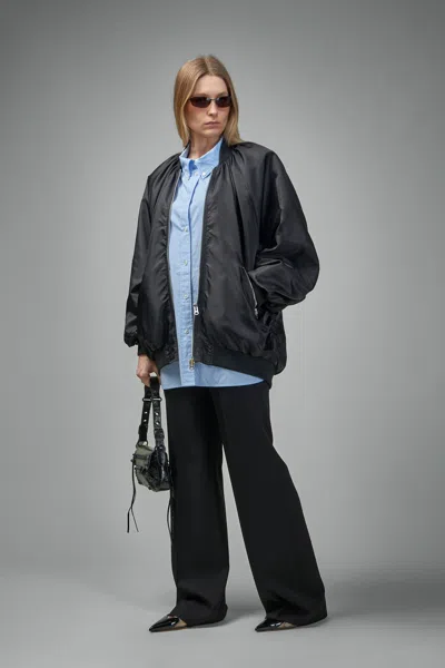 Shop Frenken Market Nylon Bomber Jacket Coat