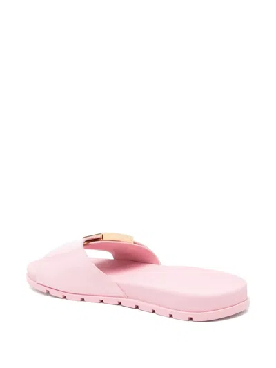 Tory Burch Round Toe Rubber Sole Sandals In Pink