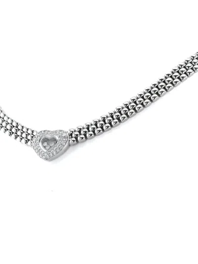 Pre-owned Chopard 白金 Happy Diamonds 钻石项链（典藏款）