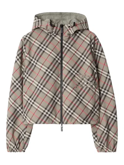Burberry Cropped Reversible Check Jacket