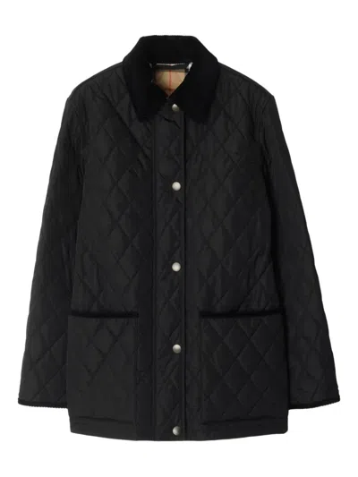 Burberry Women Quilted Thermoregulated Jacket In Black
