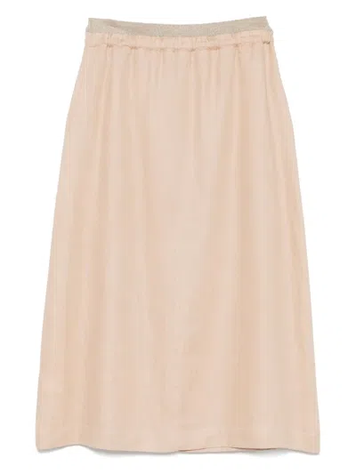 Gran Sasso Linen Midi Skirt