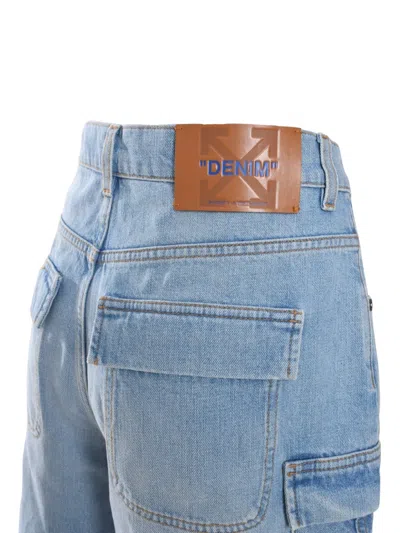 Off-white Denim Cargo Shorts