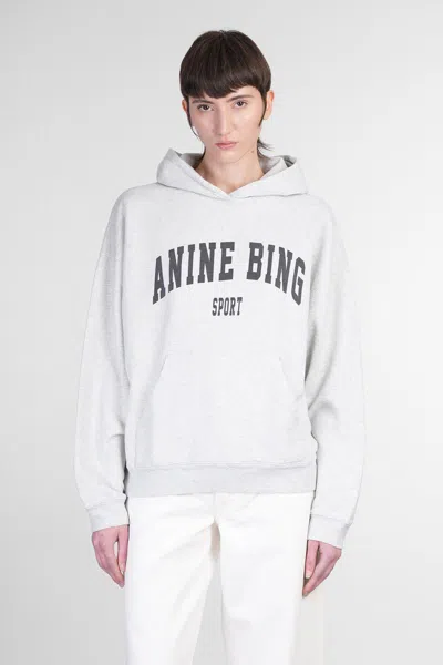 Anine Bing Harvey Logo Print Hooded Sweatshirt