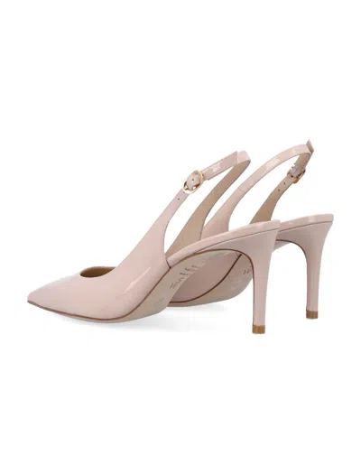 Stuart Weitzman Pointed Toe Patent Finish Buckle Detail Pumps