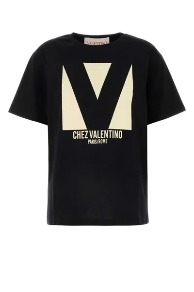 Valentino Cotton Crew Neck T-shirt Drop Shoulder
