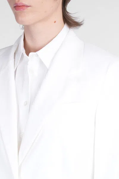 Theory Blazer In White Linen