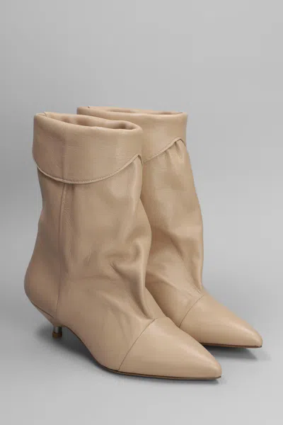 Gisel Moire Miriam Low Heels Ankle Boots