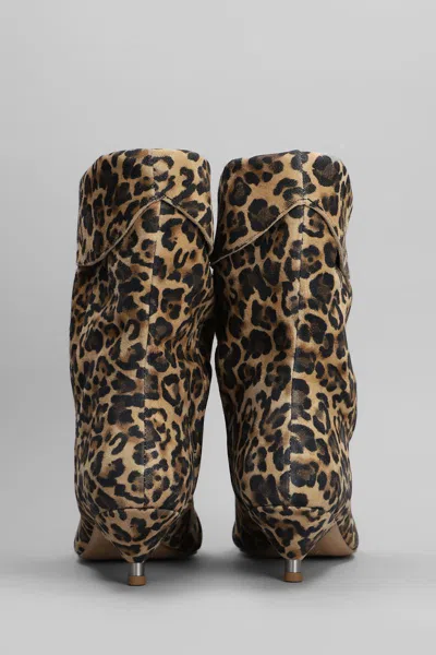 Gisel Moire Miriam Low Heels Ankle Boots
