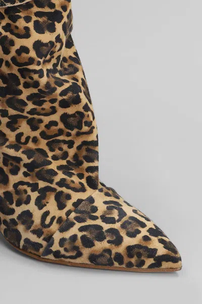 Gisel Moire Miriam Low Heels Ankle Boots