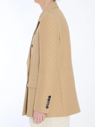 Gucci Women Wool And Silk Double-breasted Jacket