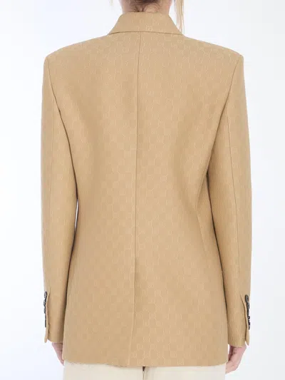 Gucci Women Wool And Silk Double-breasted Jacket